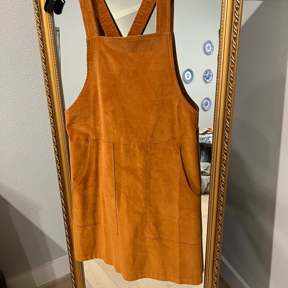Madewell Orange Suede Dress